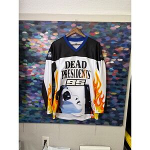 Headgear Classics Dead Presidents 95 Hockey Jersey Men's Size L Flames